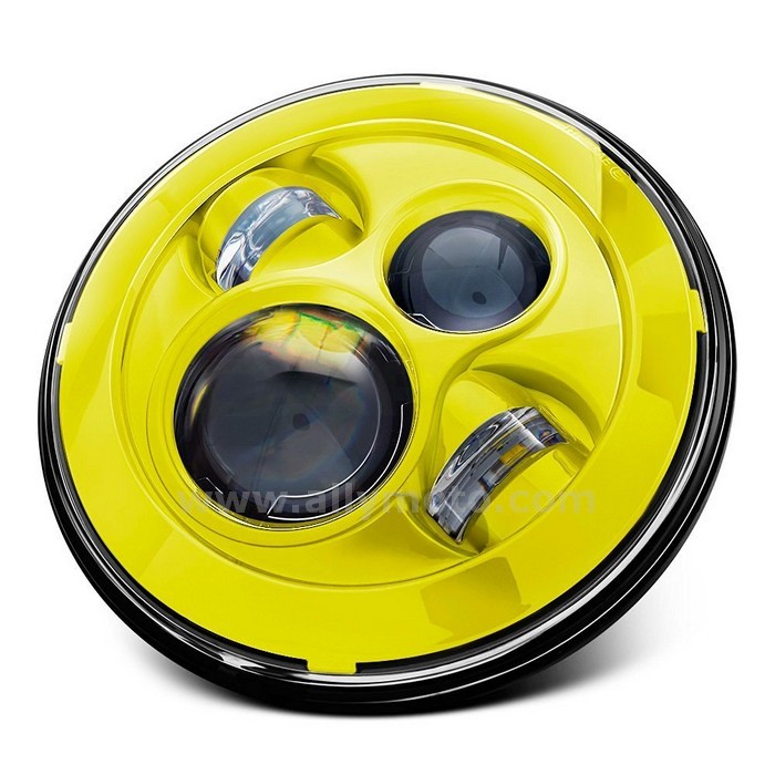 154 7 Inch Led Projector Daymaker Colorful Headlight Harley Street Glide Softail Flhx Touring@2